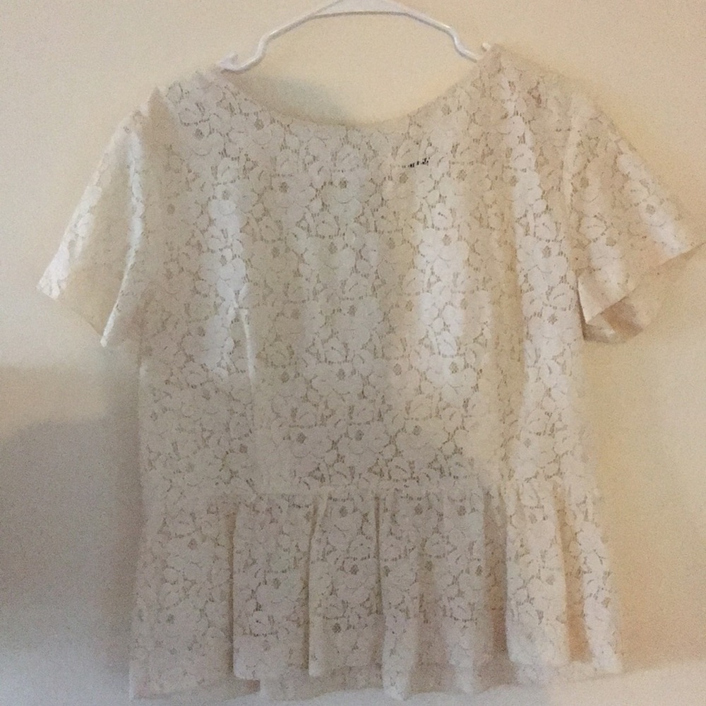 French connection pace peplum blouse size 12